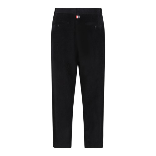 Black Corduroy Unconstructed Trousers