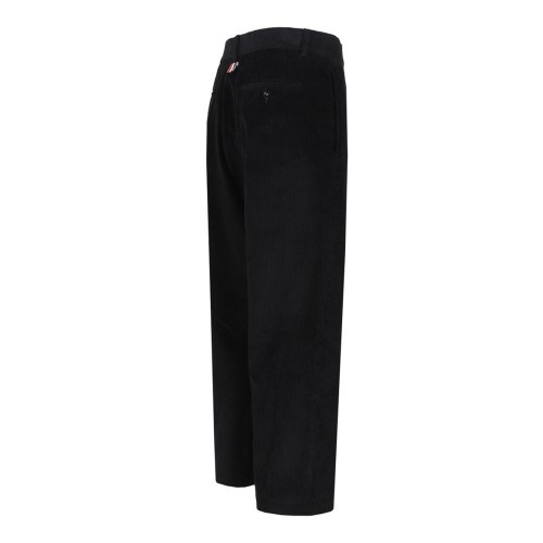 Black Corduroy Unconstructed Trousers