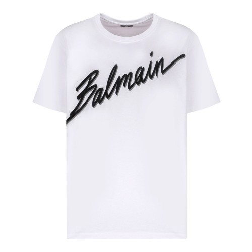 White Logo Print T-Shirt