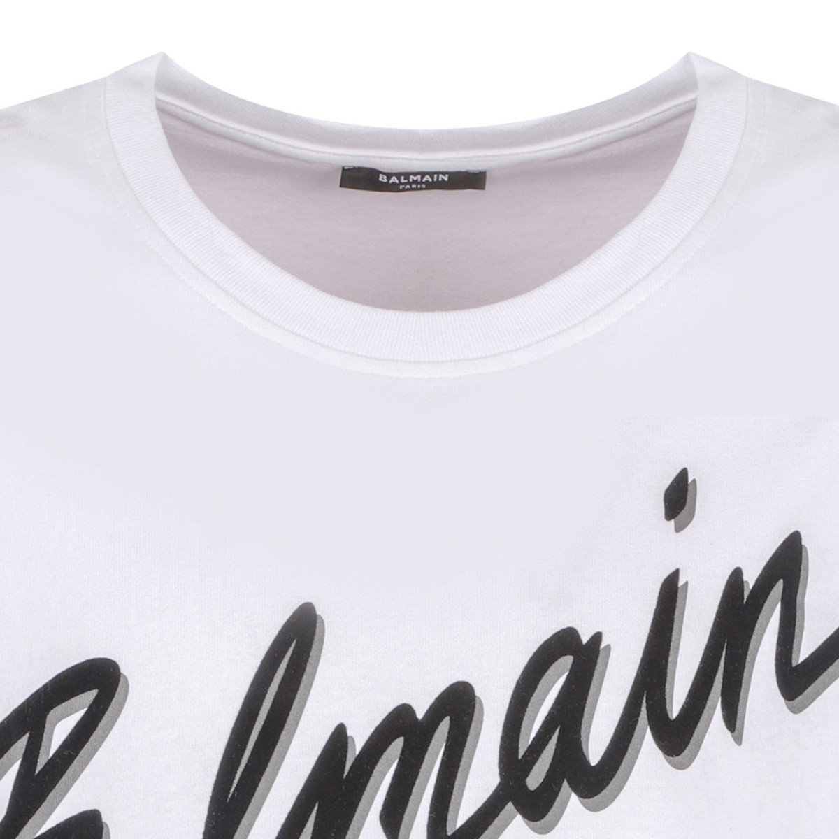 White Logo Print T-Shirt