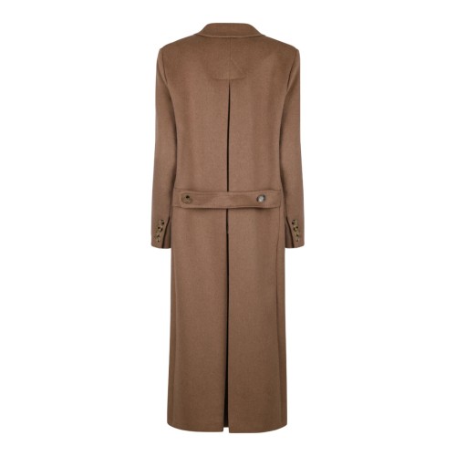 Camel Brown Double Breasted Coat 2