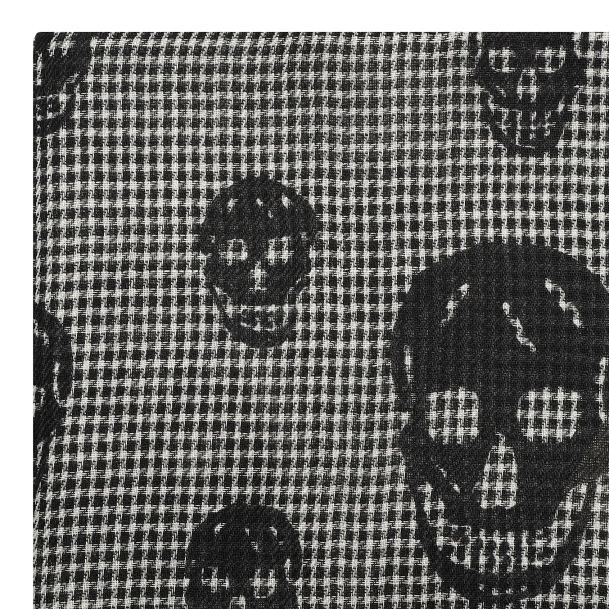 Grey Skull Print Scarf