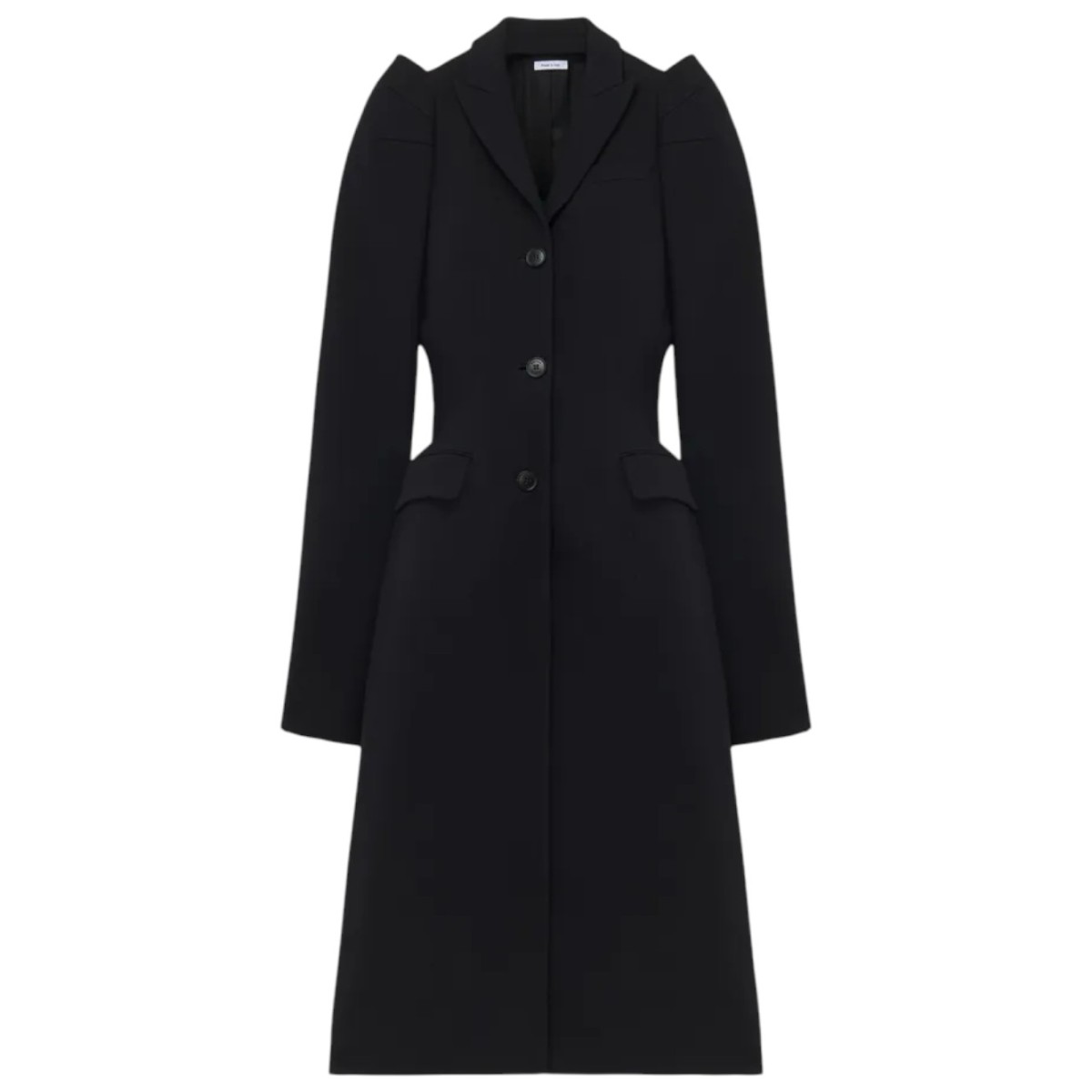 Black Pinched Shoulder Coat
