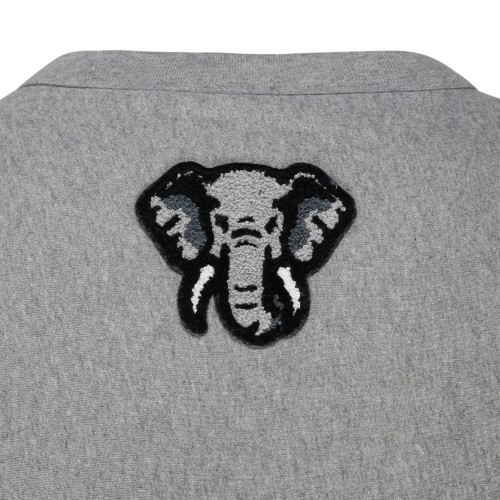 Pearl Grey Logo-Applique Sweatshirt