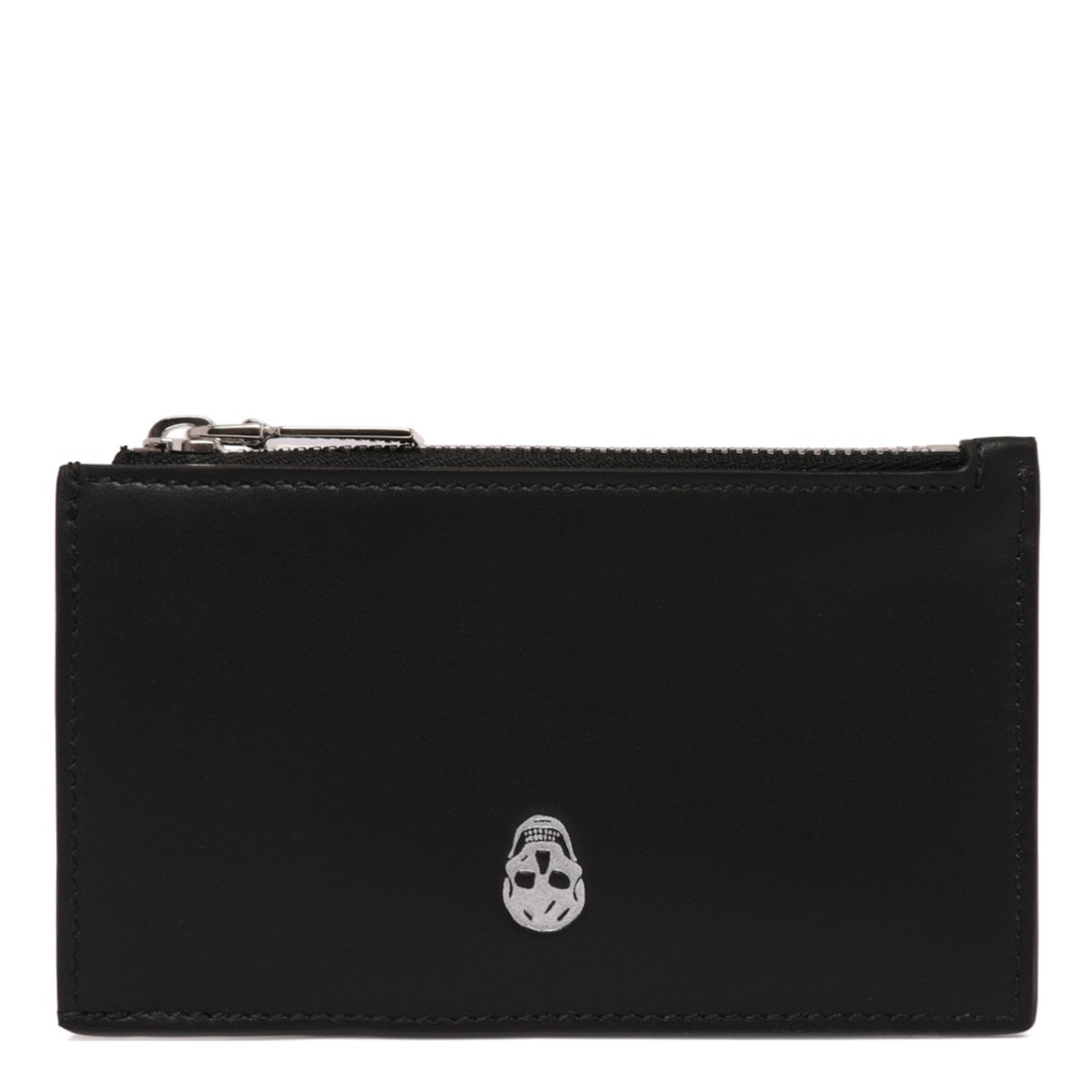 Black Zippered Leather Wallet