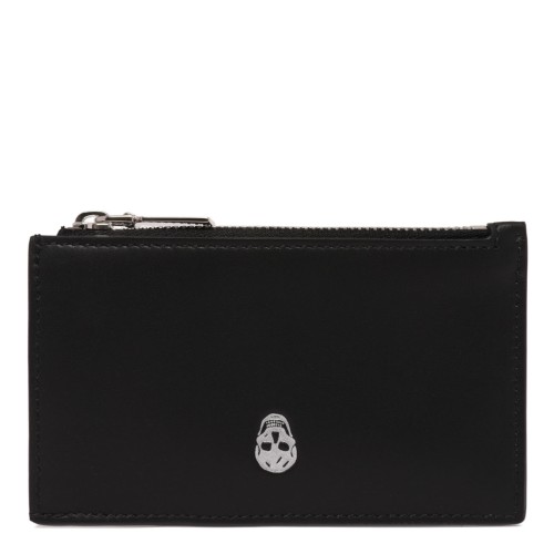 Black Zippered Leather Wallet