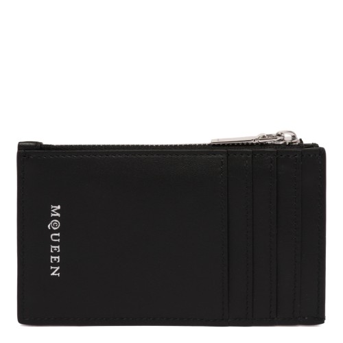 Black Zippered Leather Wallet 2