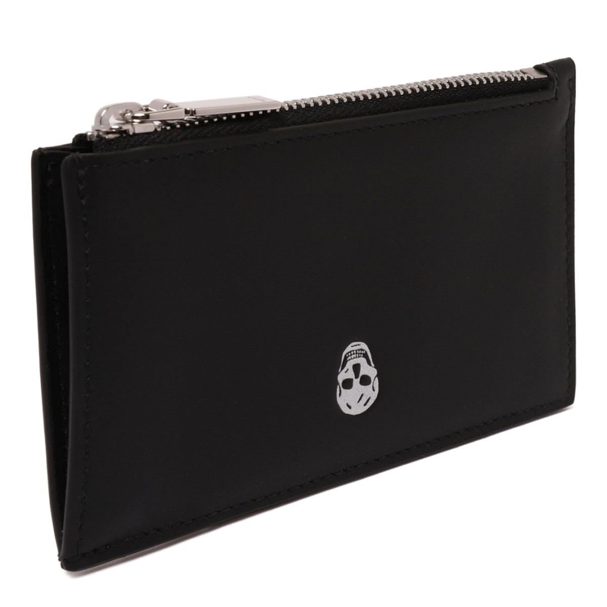 Black Zippered Leather Wallet