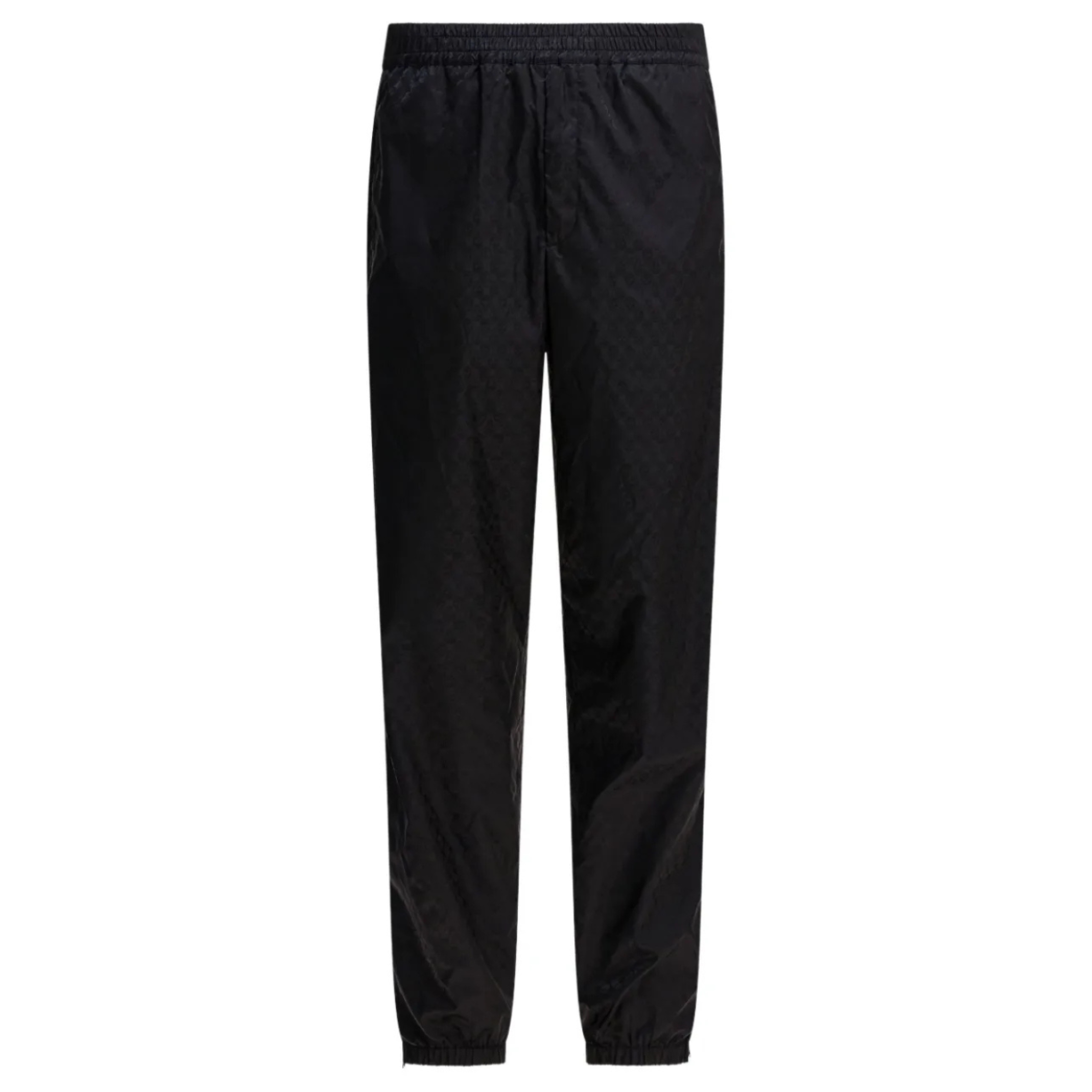 Black Sports Trousers With Jacquard Effect
