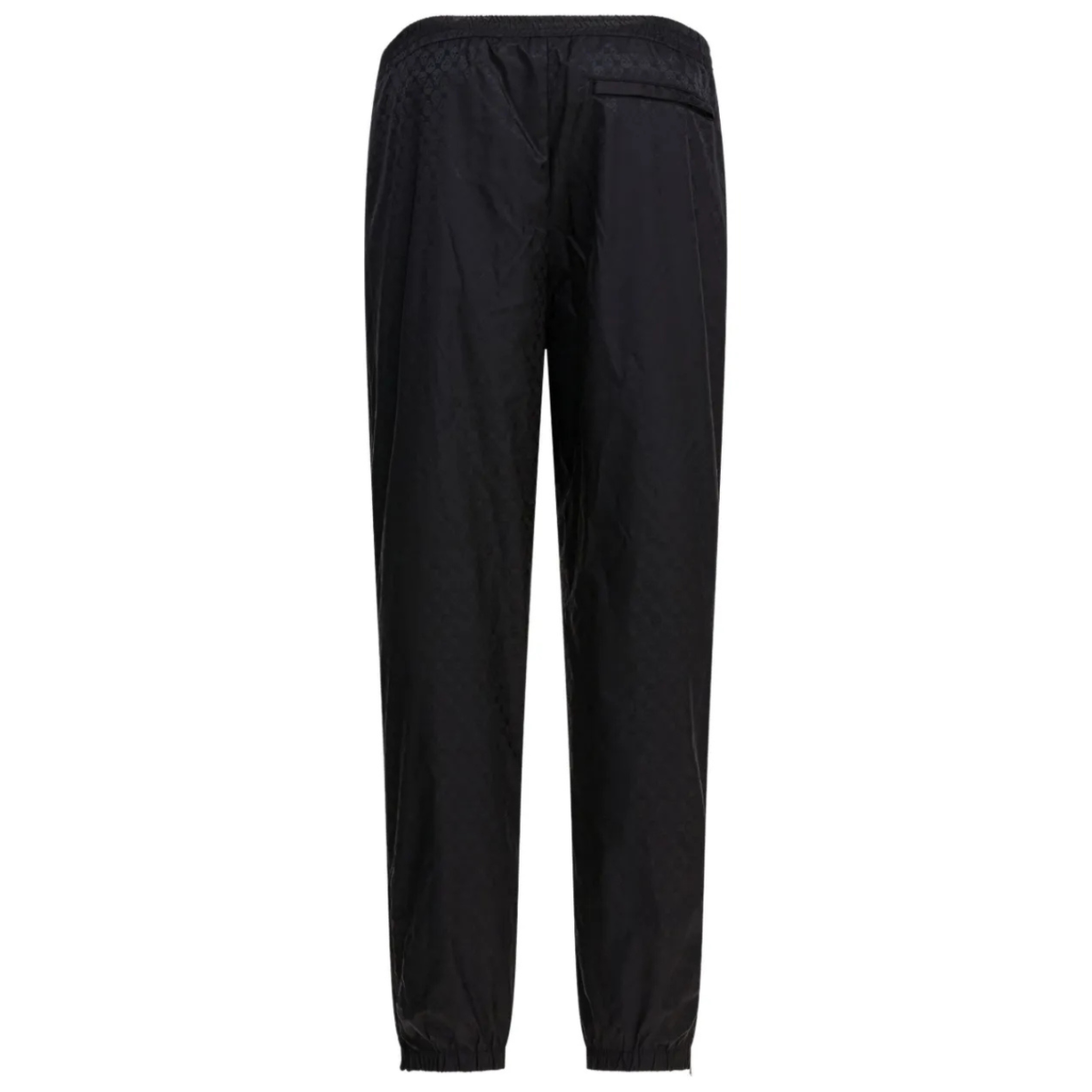 Black Sports Trousers With Jacquard Effect