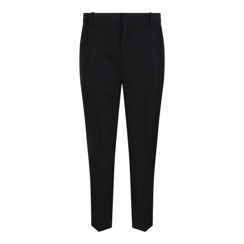 Black Straight Tailored Trousers