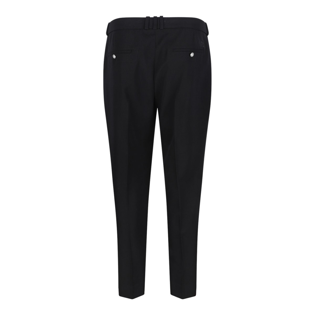 Black Straight Tailored Trousers