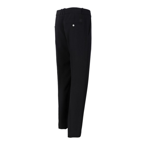 Black Straight Tailored Trousers
