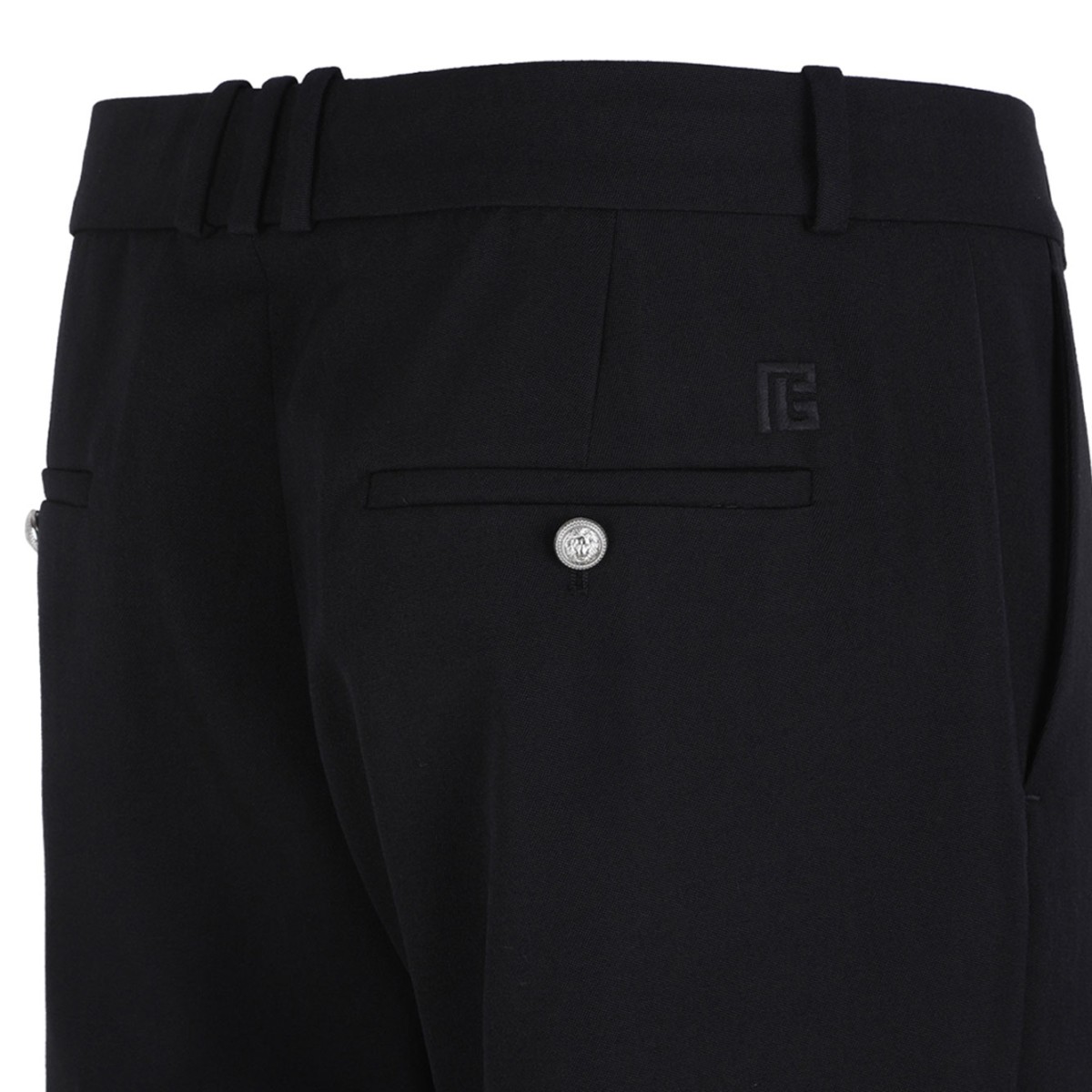 Black Straight Tailored Trousers