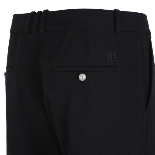 Black Straight Tailored Trousers