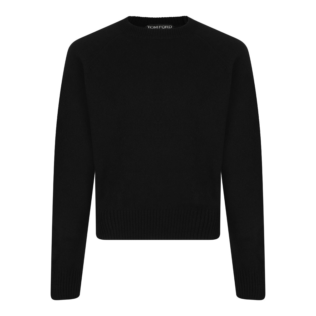 Black Raglan Sleeve Cashmere Sweater