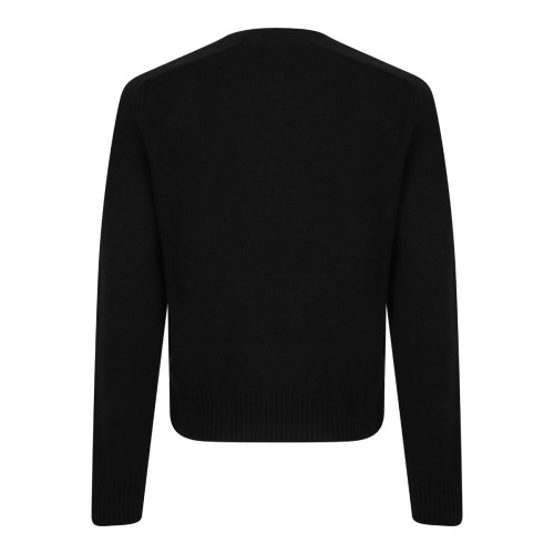 Black Raglan Sleeve Cashmere Sweater 2