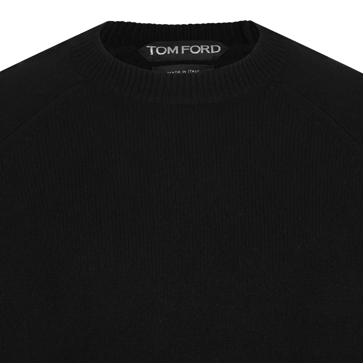 Black Raglan Sleeve Cashmere Sweater