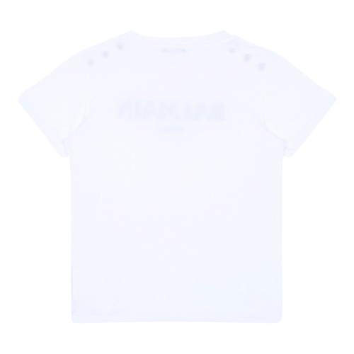White Logo Embroidered T-Shirt