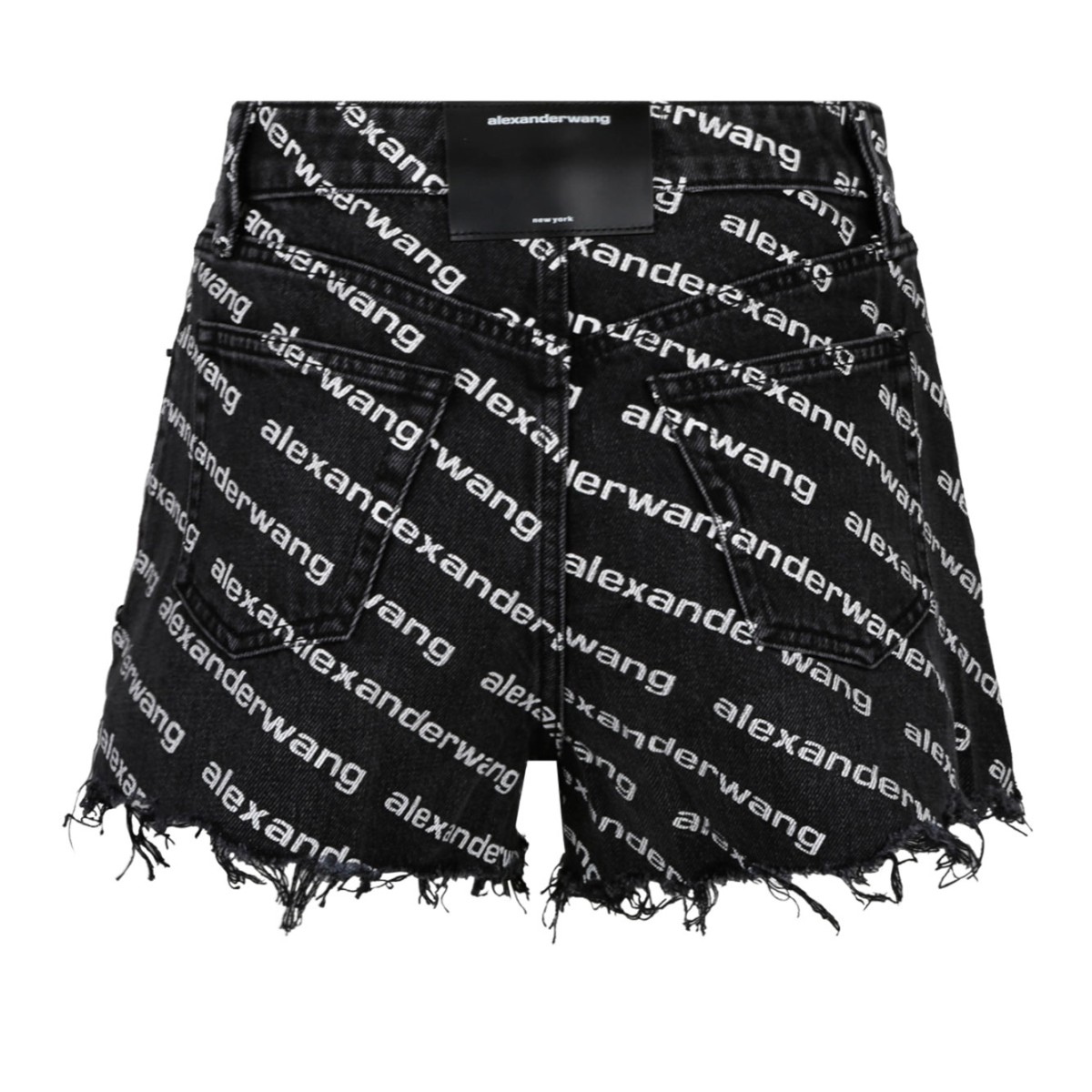 Black All Over Logo Print Shorts