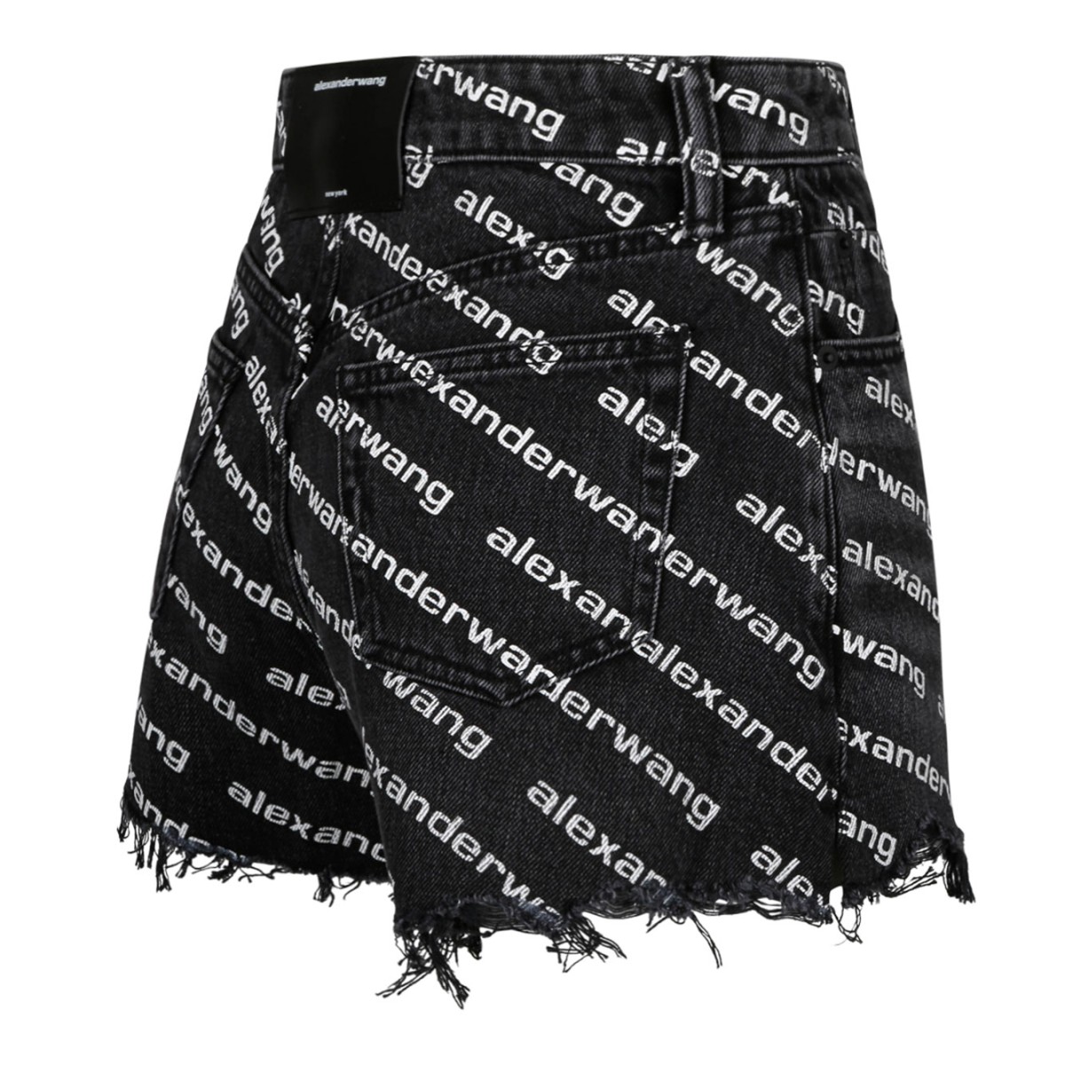 Black All Over Logo Print Shorts