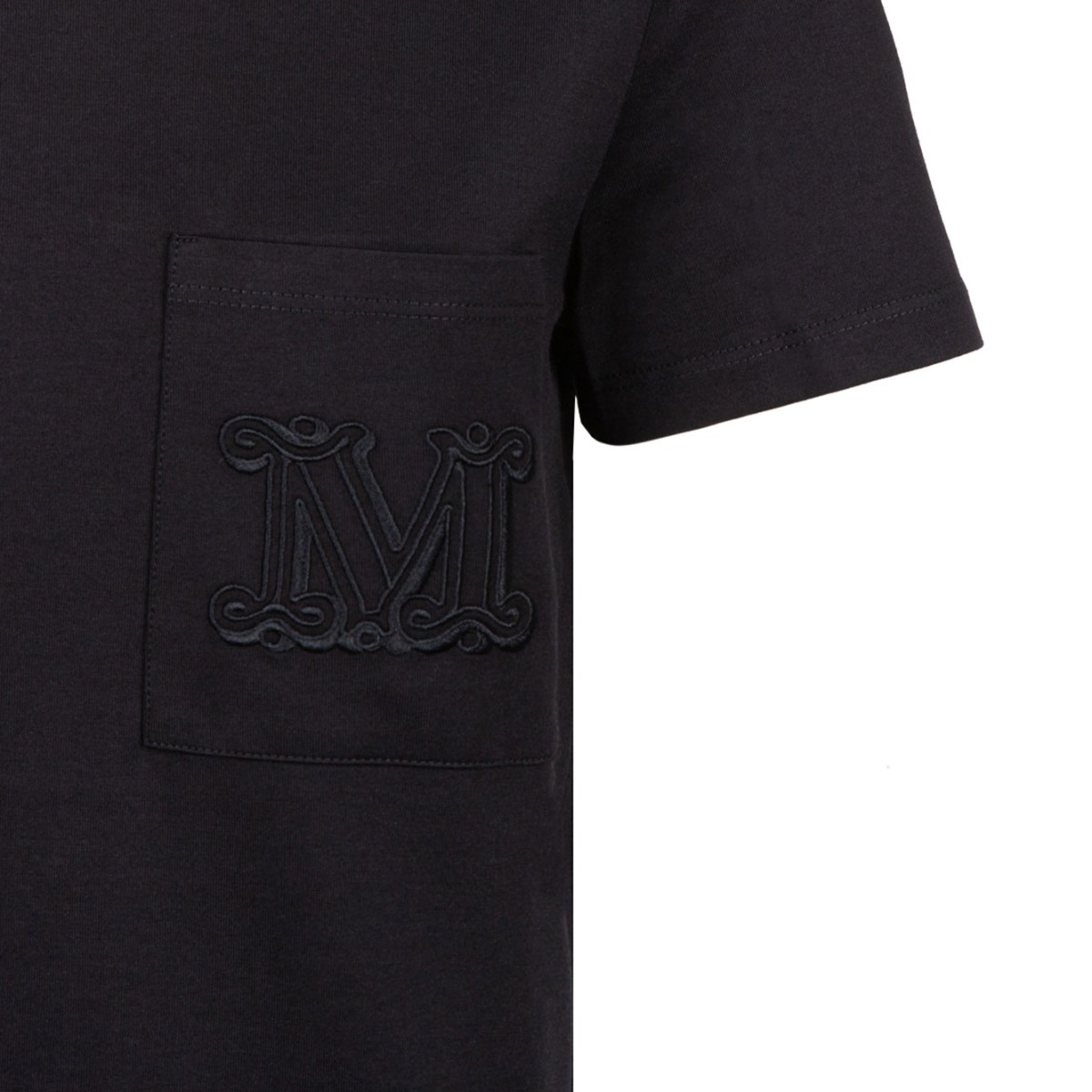 Black Logo Embroidered T-Shirt