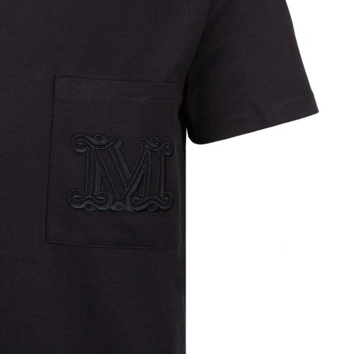Black Logo Embroidered T-Shirt
