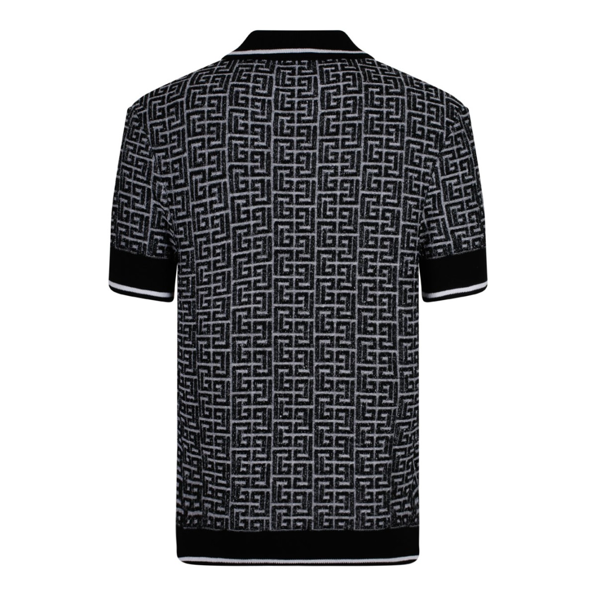 Black Labyrinth Knitted Polo Shirt