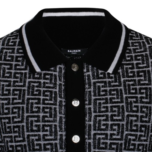 Black Labyrinth Knitted Polo Shirt