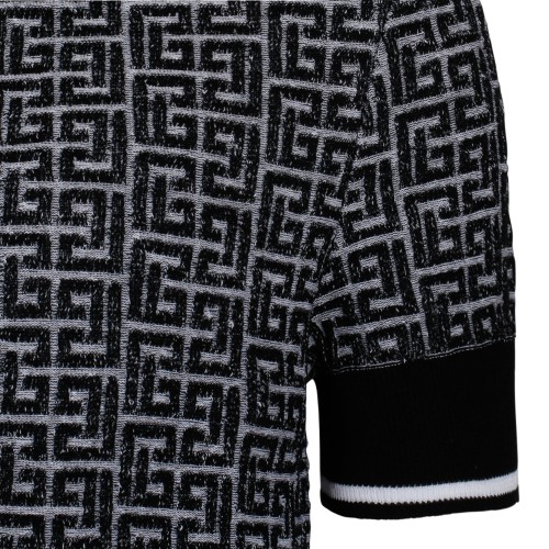 Black Labyrinth Knitted Polo Shirt