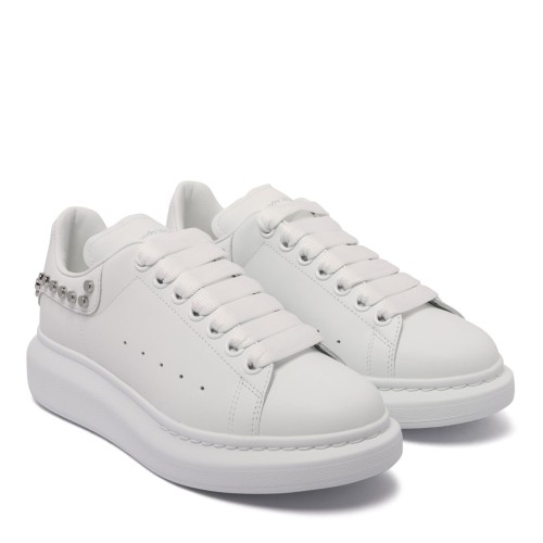 White Stud-Embellished Sneakers 2