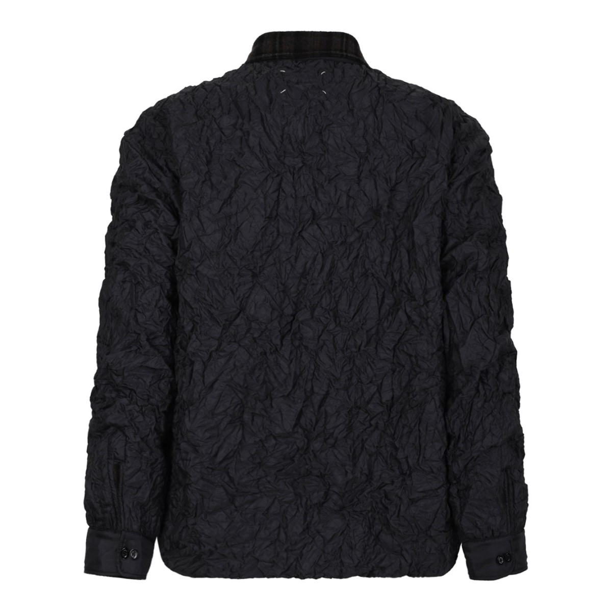 Anthracite And Brown Quilted Jacket