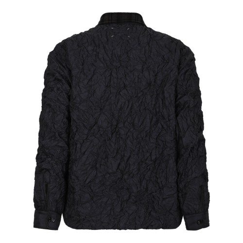 Anthracite And Brown Quilted Jacket