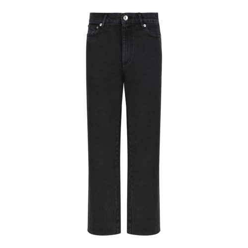 Black Mid-Rise Cropped Jeans