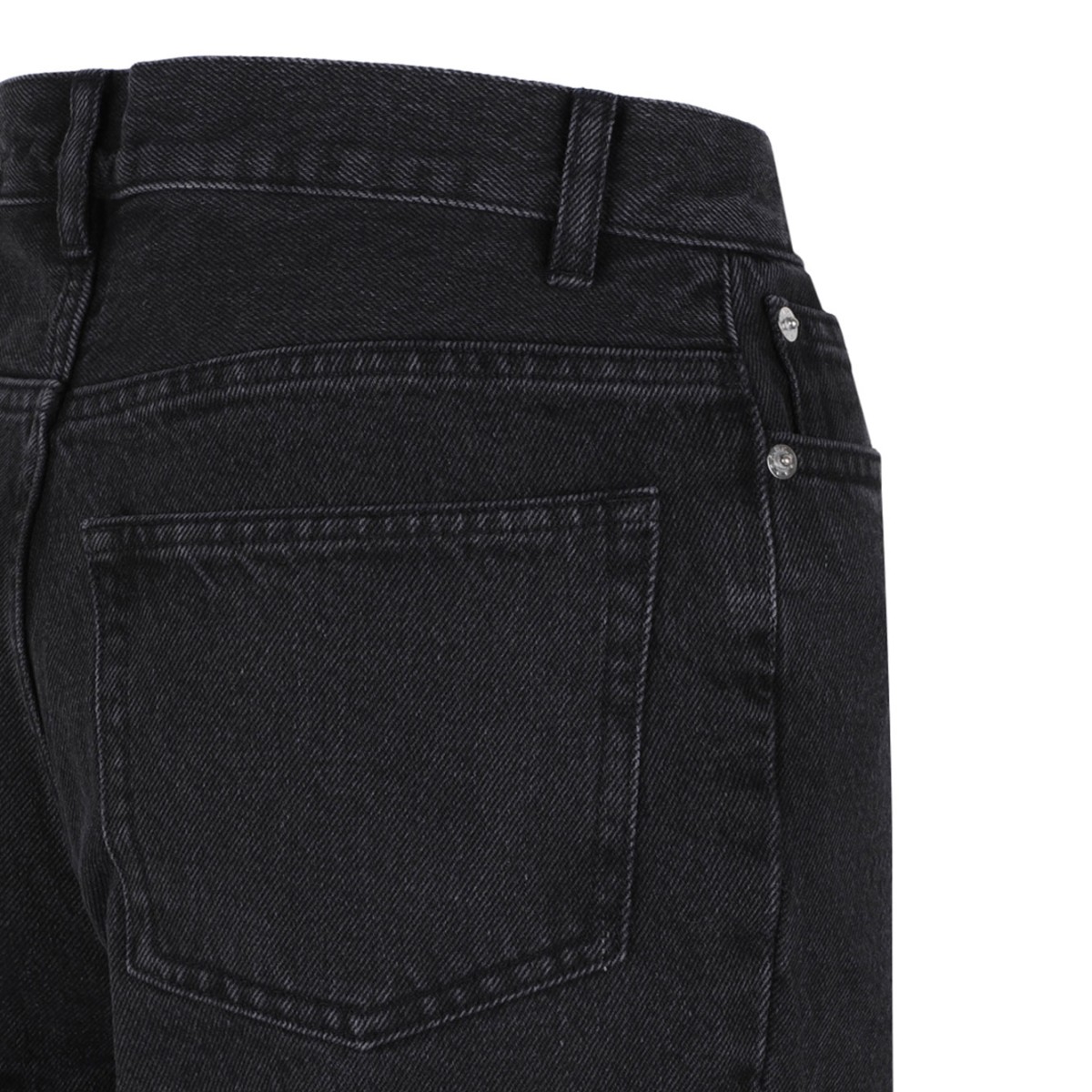 Black Mid-Rise Cropped Jeans