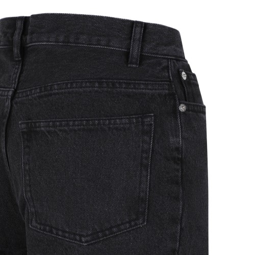 Black Mid-Rise Cropped Jeans