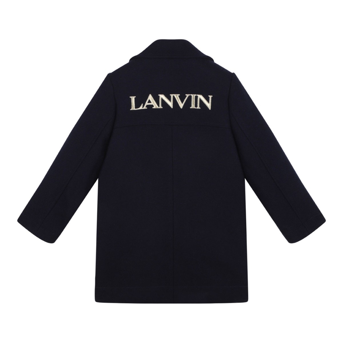 Black Logo Applique Coat