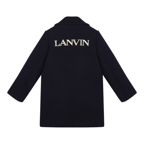 Black Logo Applique Coat