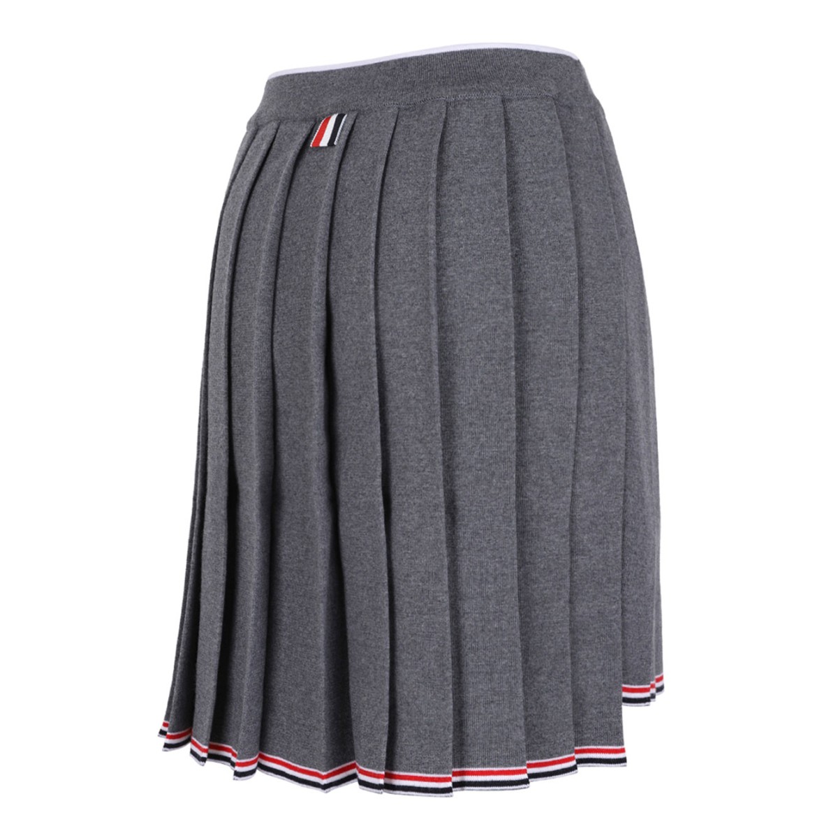 Med Grey Full Needle Pleated Skirt
