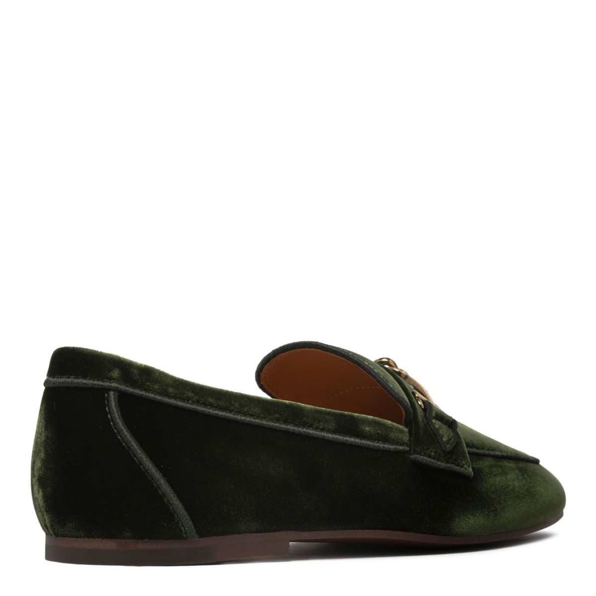 Moss Green Velvet Loafers
