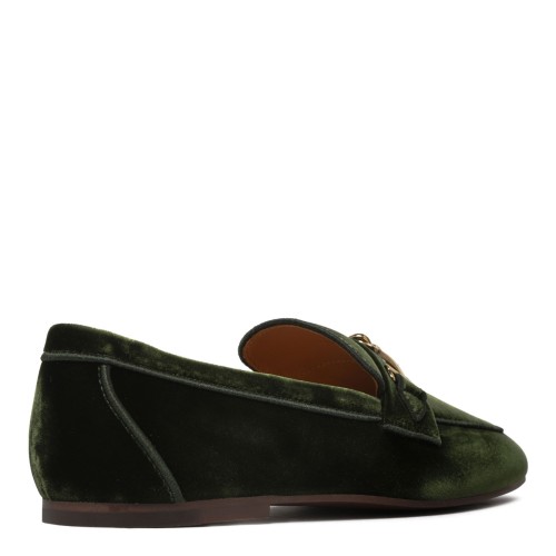 Moss Green Velvet Loafers
