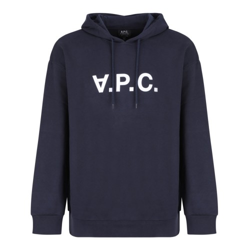 Navy Blue Milo Logo-Print Hoodie