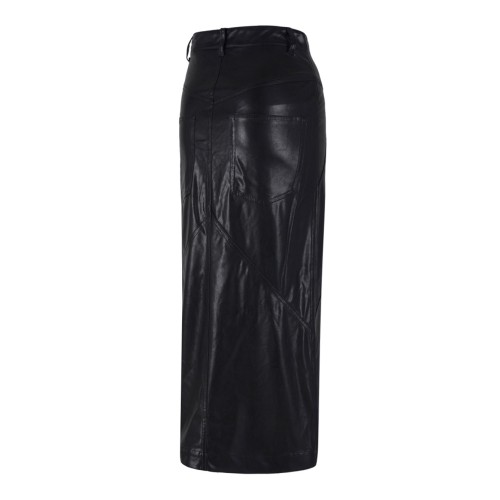 Black Breanne Midi Skirt