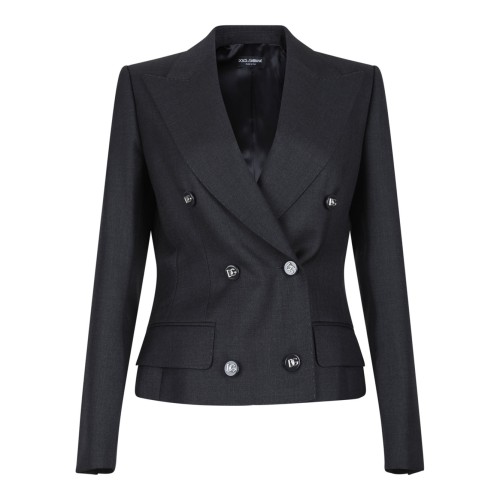 Dark Grey Double Breasted Blazer