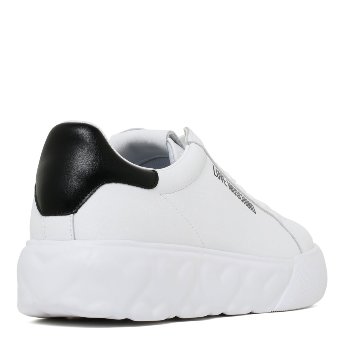 Love Moschino White and Black Platform Sneakers