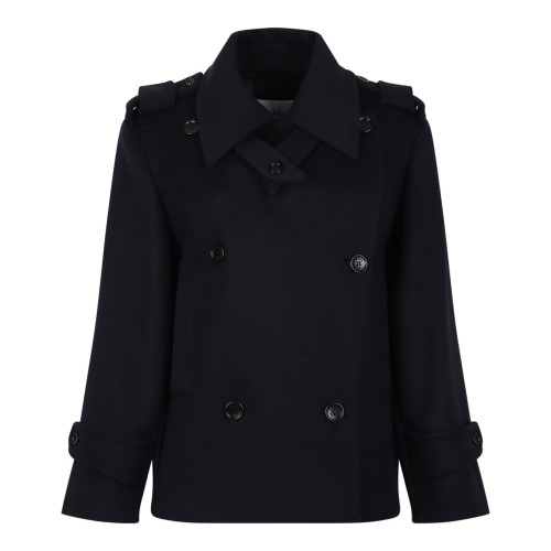Navy Blue Oversized Trench Coat