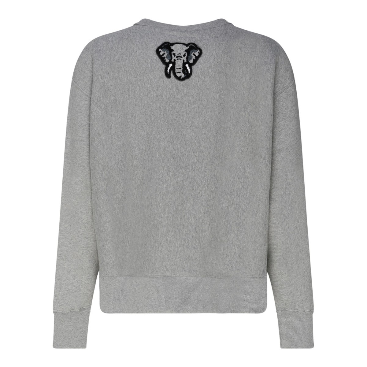 Pearl Grey Logo-Applique Sweatshirt