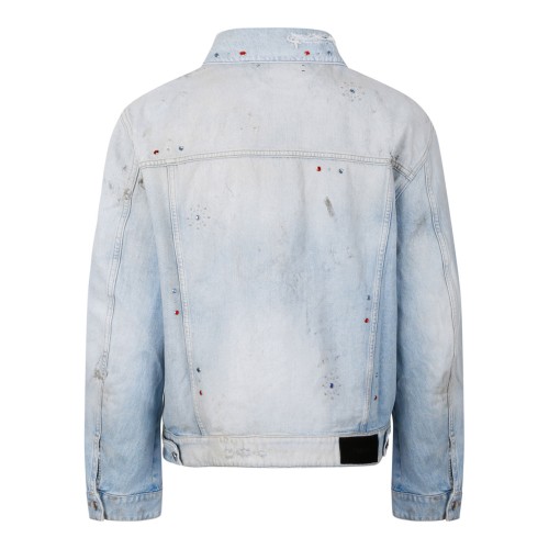 Perfect Antique Indigo Bones Studded Trucker Jacket 2