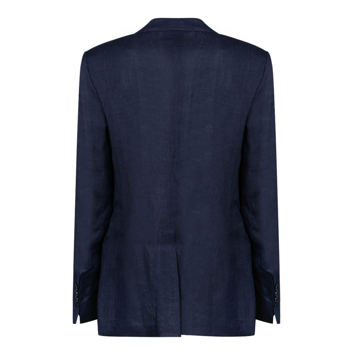 Single-Breasted Linen-Blend Jacket