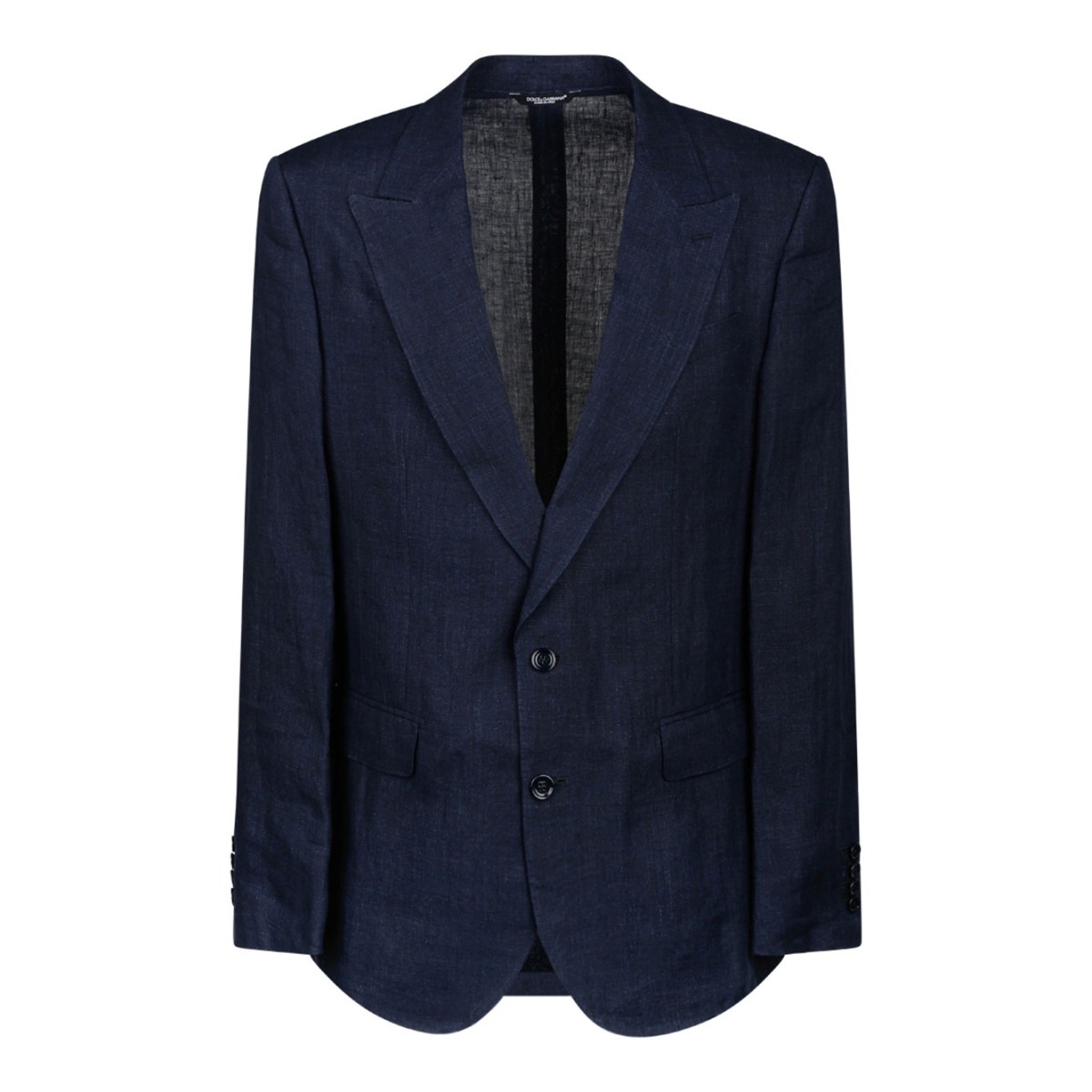 Single-Breasted Linen-Blend Jacket